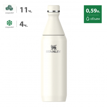 Термобутылка STANLEY ALL DAY SLIM BOTTLE 0,59L (10-12893-0013) белая