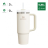 Термокружка STANLEY QUENCHER H2.0 0,88L (10-11912-081) с трубочкой, кремовая